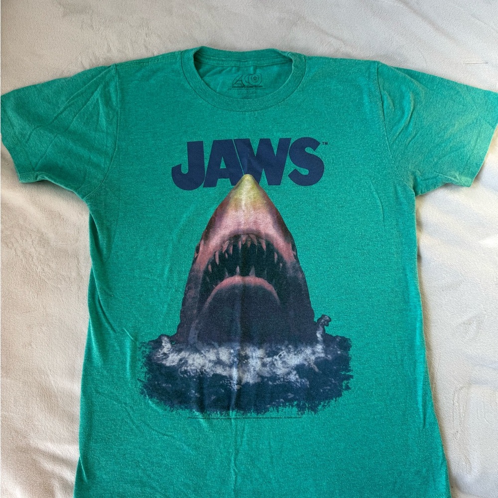 Jaws Graphic Teal T-Shirt